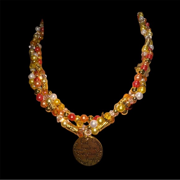 Inspirational Beaded Braided Necklace - Picture 2 of 5